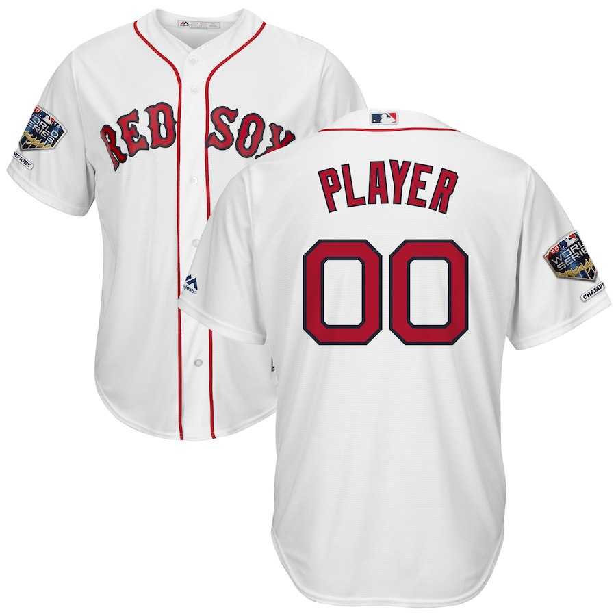 Red Sox White Men's 2018 World Series Champions Alternate Cool Base Customized Jersey,We sell and wholesale Red Sox White Men's 2018 World Series Champions Alternate Cool Base Customized Jersey on line form chian!